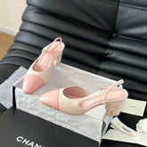 HIGH SLINGBACK IN LIGHT PINK LAMBSKIN